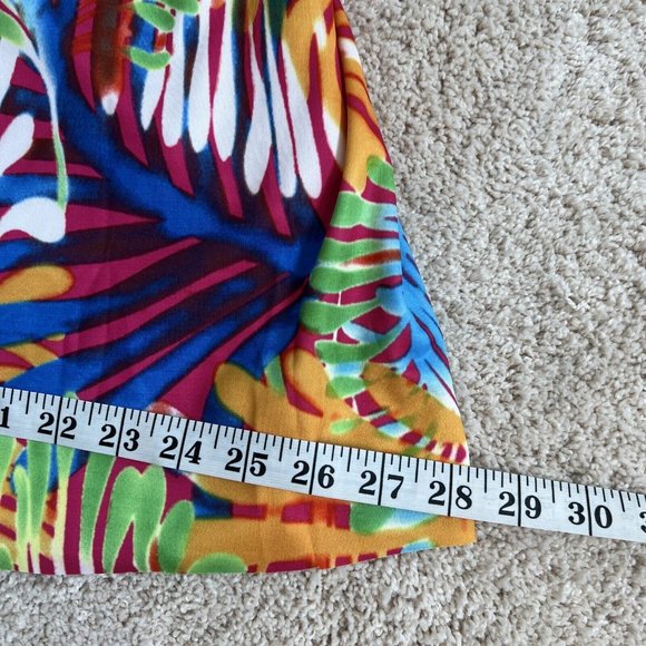 Mayah Kay Fashion Boutique Woman Dress XL Multi Color Sleeveless V Neck Flowy - Picture 10 of 16